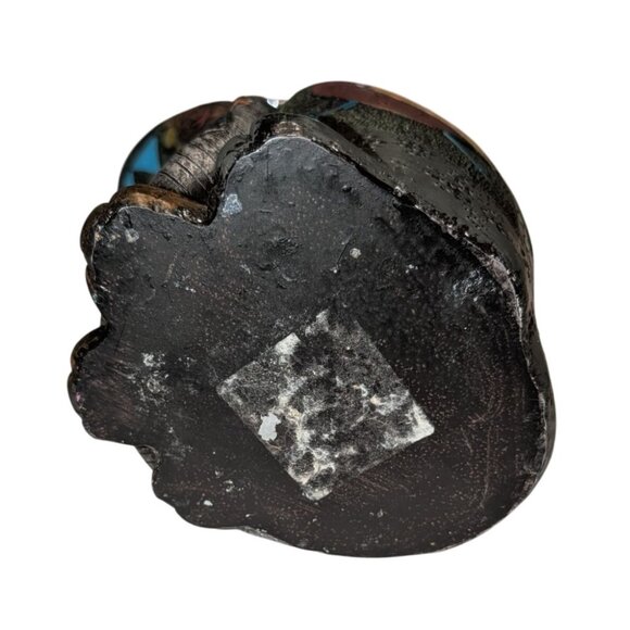 Hand-Painted Egyptian Bastet Cat Figurine with Patterns Scarab Designs - Picture 10 of 12